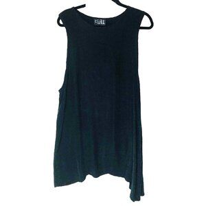 VTG C WALL Black Sleeveless Dress Cover Up Women's XL Size 1‎ Textured Rayon USA